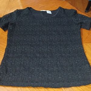 EAST 5th, women’s lace top, black, L, fully lined